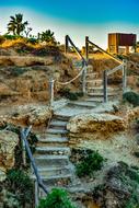landscape of Cyprus Kapparis Stairs