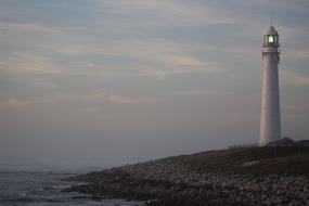 Lighthouse on Sea Ocean beach
