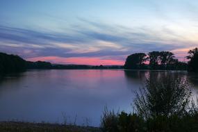 Lake at Twilight Blue Hour