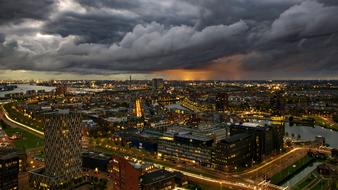 Panoramic Cityscape architecture