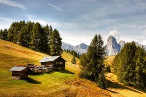 landscape of Dolomites Mountains in Italy South