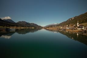 landscape of Weisensee Lake Water