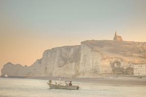 fishing boat off the coast in Dover, UK