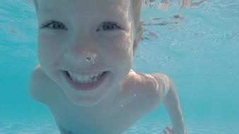 portrait of Children Swim Dive