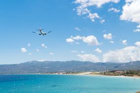 Plane Landing Island