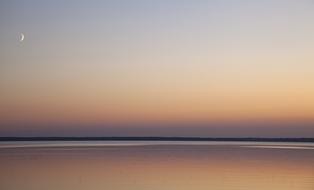 Landscape of pink Sunset Sky horizon
