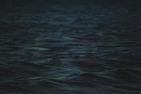 sea water in the dark