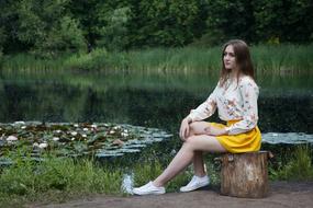 Girl Pond Vacation
