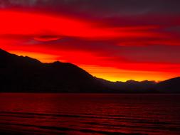 New Zealand Sea at sunset