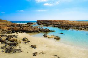 stones on the coastline in Ayia Napa, Cyprus