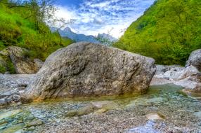 stones in the lake Lago Del Mis