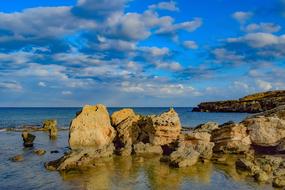 landscape of Seashore Rocks