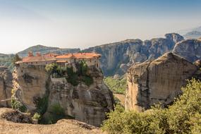 green plants among the rocks in greece