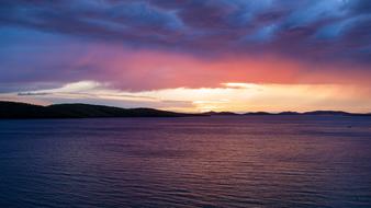 landscape of Sea Island at Sunset