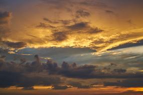 sunrise, beautiful light clouds