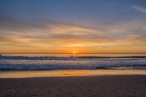 Sunset over Water on fair weather