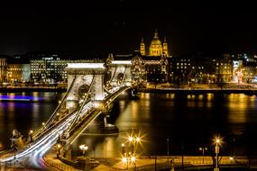 Illuminated Bridge Cityscape