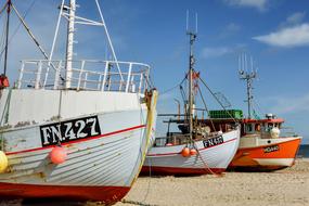 Fishing Boat on Beach Sea
