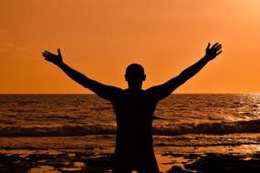 Sunset Man Silhouette