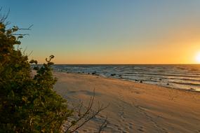 Baltic Beach Rugen at Sunset