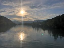 River Sunset Landscape