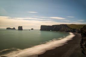waves on the sea coast in iceland