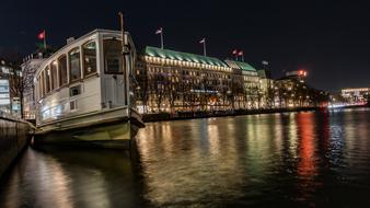 Hamburg Alster Evening city