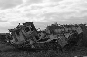 Boat Old GalÃ¡pagos Black And