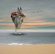 composing island water sea
