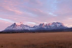 Landscape of Mountain at sunset Sky