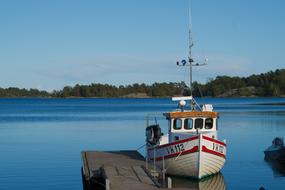 landscape of Boat Sea Archipelago