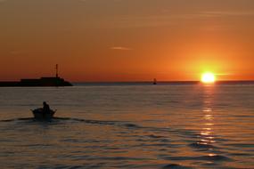 red Sunset Novigrad Croatia