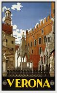 vintage travel poster of italy