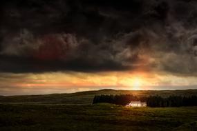 storm clouds over scotland landscapes