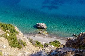 aerial view of the coastal turquoise waters