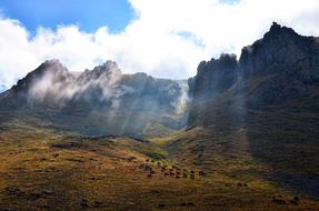 sunshine over the mountain landscapes of turkey