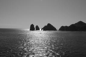 Ocean cliffs in Cabo San Lucas Mexico
