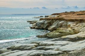 rocky coast at Governor's Beach in Cyprus