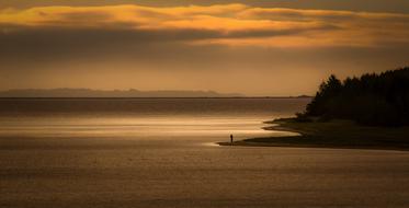 Sunset Fishing Coast