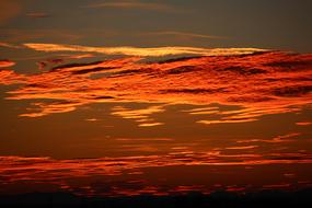 Evening Sky Red and hot