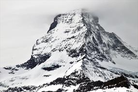 The Alps Matterhorn Snowy peak