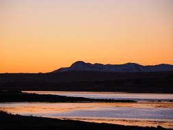 Sunrise over dark Beach, iceland, gardabaer, melshofdhi