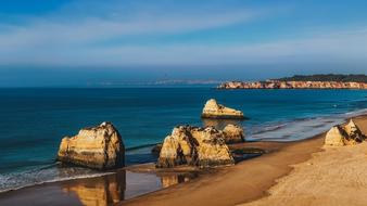 Algarve Beach Water and stone