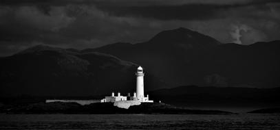 Scotland white Lighthouse Mull