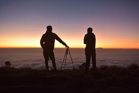 Silhouette People Sunrise