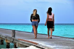 Girls at Spacer on Beach
