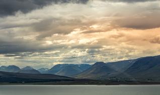 lake near the hills in iceland