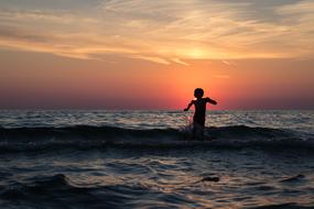 Beach Boy at Evening