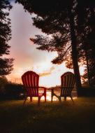 chair Sunset Sky