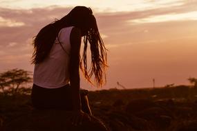 girl at Sunset Dawn